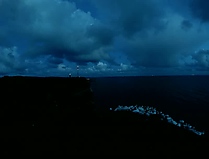 Vogelfelsen am Abend