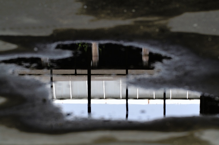 Spiegelung in Pfütze